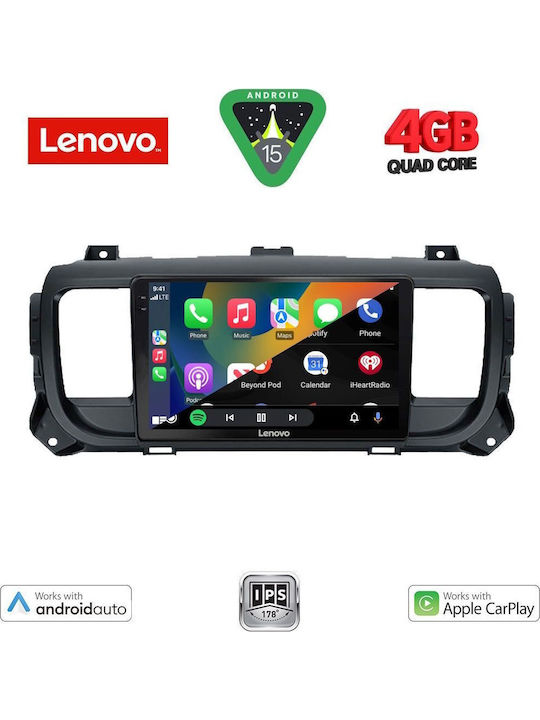 Lenovo Car Audio System for Toyota Proace 2016 (Bluetooth/USB/AUX/WiFi/GPS/Apple-Carplay/Android-Auto) with Touch Screen 9"