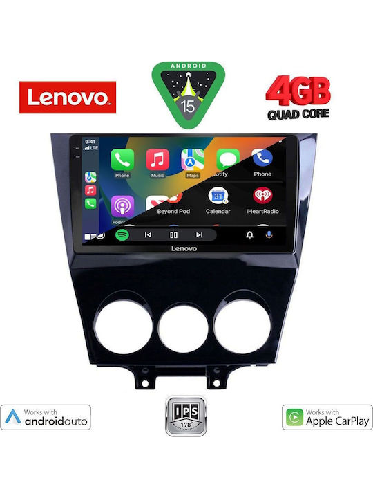 Lenovo Car Audio System for Mazda RX-8 2008 (Bluetooth/USB/AUX/WiFi/GPS/Apple-Carplay/Android-Auto) with Touch Screen 9"