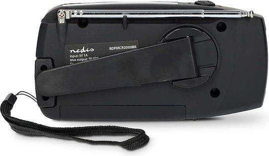 Nedis RDFMCR2000BK Portable Radio Solar with USB Black