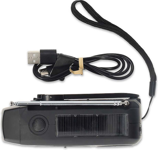 Nedis RDFMCR2000BK Portable Radio Solar with USB Black