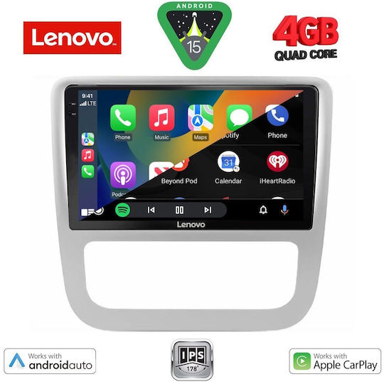 Lenovo Car Audio System for Volkswagen Eos / Scirocco 2006 with Clima (Bluetooth/USB/AUX/WiFi/GPS/Apple-Carplay/Android-Auto) with Touch Screen 9"