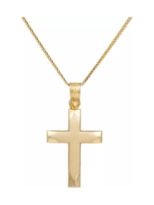 Gold Kreuz 14K Beidseitig