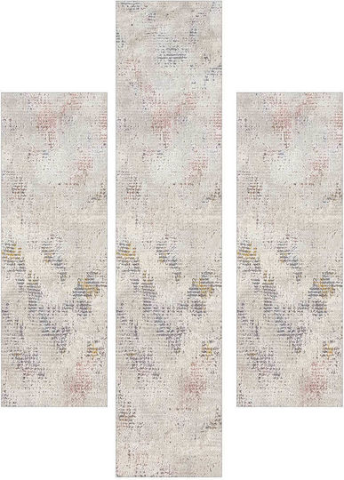 Decostar Oblong Des 1784-110 Σετ Χαλιά Κρεβατοκάμαρας Γκρι DE172164 3τμχ