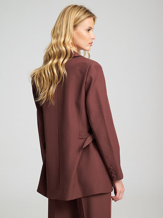 Mind Matter Ariela Women's Blazer Brick