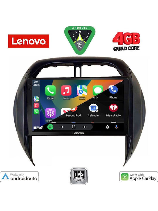 Lenovo Auto-Audiosystem für Toyota RAV 4 2000-2006 mit Klima (Bluetooth/USB/AUX/WiFi/GPS/Apple-Carplay/Android-Auto) mit Touchscreen 9"
