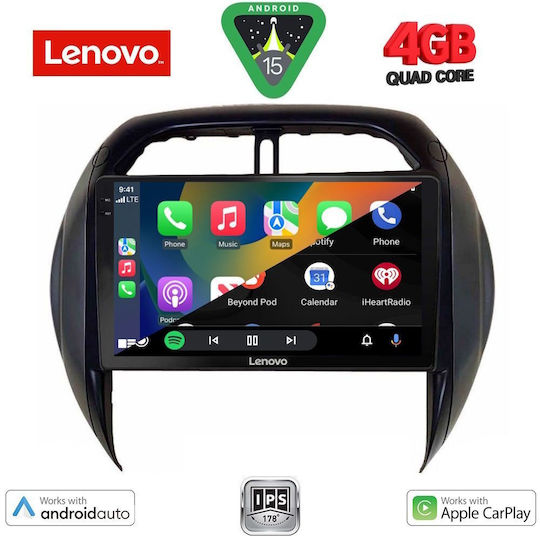 Lenovo Ηχοσύστημα Αυτοκινήτου για Toyota RAV 4 2000-2006 με Clima (Bluetooth/USB/AUX/WiFi/GPS/Apple-Carplay/Android-Auto) με Οθόνη Αφής 9"
