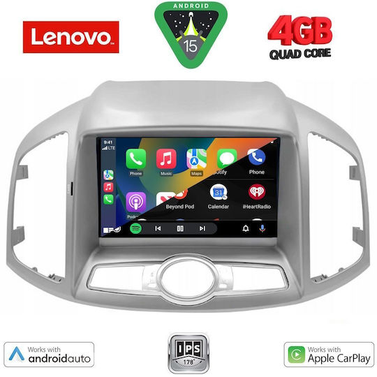 Lenovo Car Audio System for Chevrolet Captiva 2012 (Bluetooth/USB/AUX/WiFi/GPS/Apple-Carplay/Android-Auto) with Touch Screen 9"
