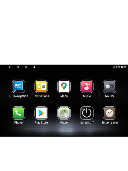 Lenovo Car Audio System for Fiat Stilo 2001-2007 (Bluetooth/USB/AUX/WiFi/GPS/Apple-Carplay/Android-Auto) with Touch Screen 9"