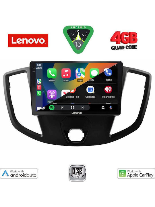 Lenovo Car Audio System for Ford Transit 2014-2020 (Bluetooth/USB/AUX/WiFi/GPS/Apple-Carplay/Android-Auto) with Touch Screen 9"