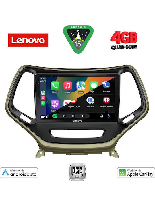 Lenovo Car Audio System for Jeep Cherokee 2014 (Bluetooth/USB/AUX/WiFi/GPS/Apple-Carplay/Android-Auto) with Touch Screen 10"