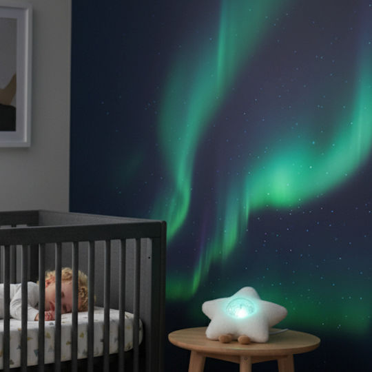 Zazu Gaia Galaxy Northern Lights Projector 10 Melodies Cry Sensor Rechargeable