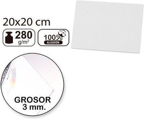 Artix Cotton Canvas Board 20x20x0.3cm 280gr