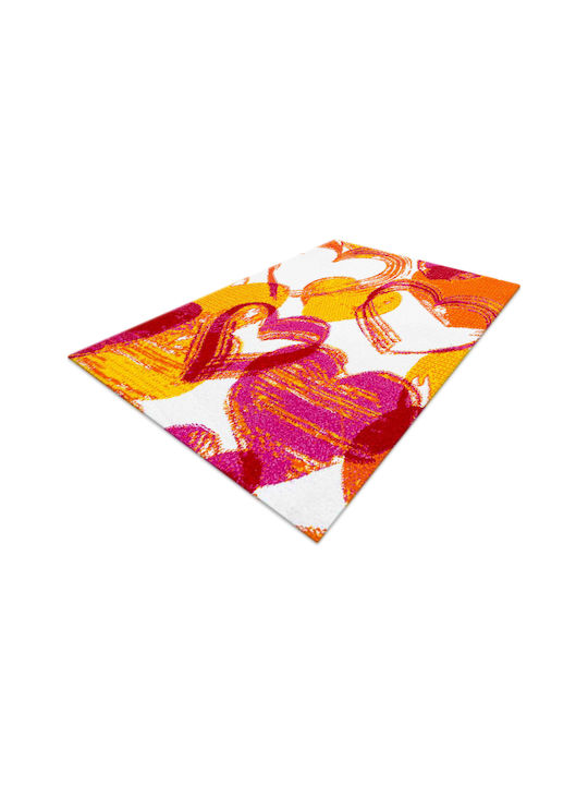 Decostar Παιδικό Χαλί Καρδιές Ροζ 200x290cm