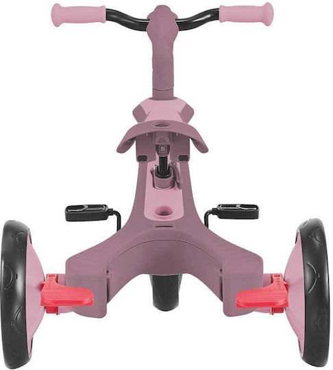 Globber Explorer Trike Ecologic Превозно Средство с Ръкохватка за Родител 4 в 1 за 18 Месеца Berry
