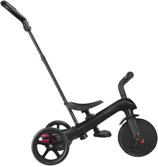 Globber Explorer Trike Превозно Средство с Ръкохватка за Родител 4 в 1 за 10 Месеца Черно