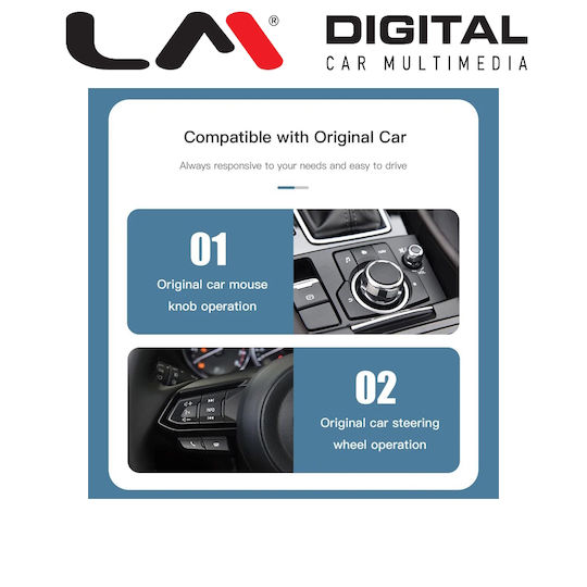 LM Digital Ηχοσύστημα Αυτοκινήτου για Mazda 6 / MX-5 / 2 / 3 / CX-3 / CX-5 16-21 (Bluetooth/USB/WiFi/GPS/Apple-Carplay/Android-Auto)