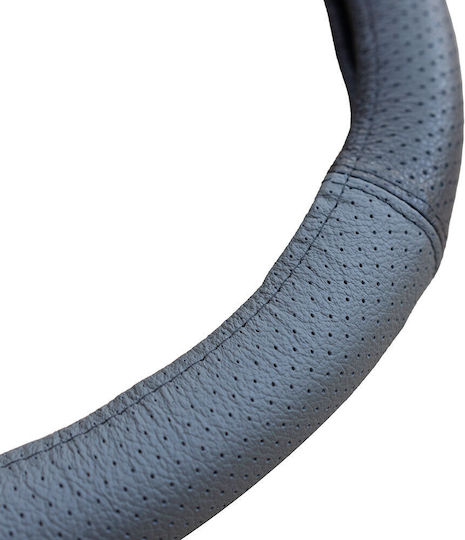 Umbrella Auto-Lenkradabdeckung Leder Gray mit Gray Naht