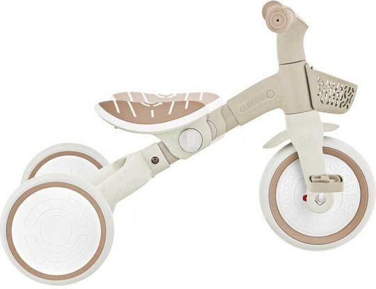 Globber Learning Trike Plus Convertible with Parental Handle 3 in 1 for 1-3 Years Beige