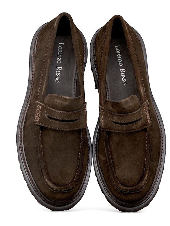 Leder Herren Mokassins in Braun Farbe