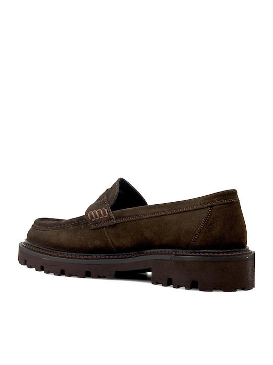 Leder Herren Mokassins in Braun Farbe