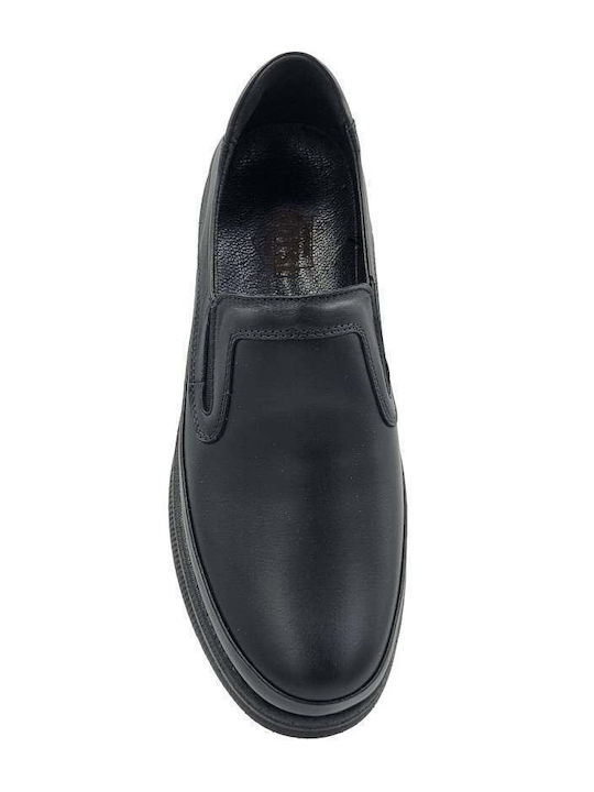 Leder Herren Freizeitschuhe Schwarz