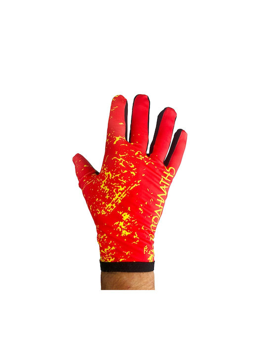 Demaraz Full Finger Cycling Gloves Adults with Gel Red