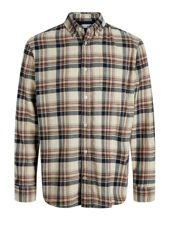 Long-sleeved Flannel Shirt Checked Multicolour