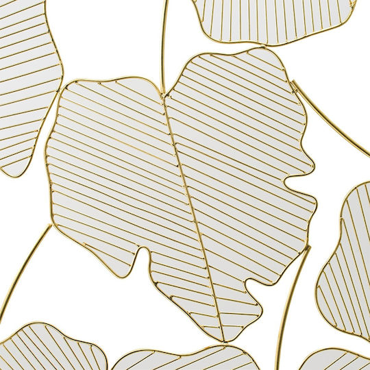 Artekko Wanddekoration Leaf Weiß aus Metall 125x2x95cm