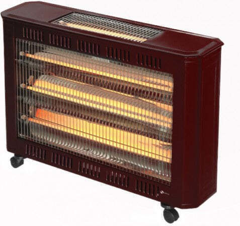 Saray 6040 Quartz Heater with Thermostat 2700W Black