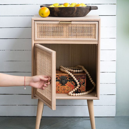 Nachttisch Beige 42x34.5x71cm