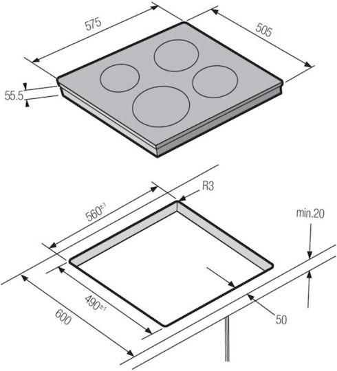 Samsung Επαγωγική Εστία Αυτόνομη 59x52εκ.