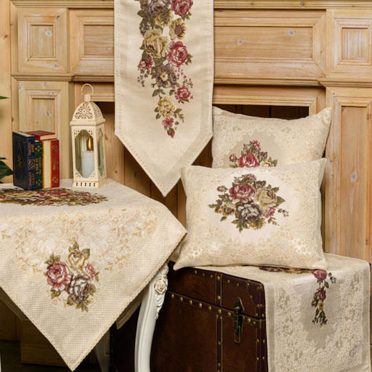 Läufer Pls-tb17008 Jacquard-Stoff Creme 100% Jacquard Pol 33×180 Liolios Home