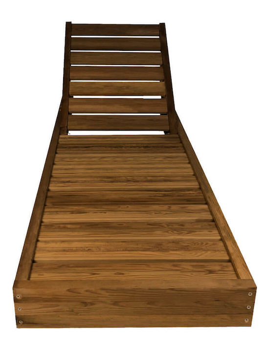 Liegestuhl Hölzernes Braun 191.5x68x15cm.
