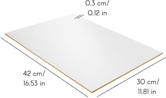 Creative Deco 10 X Placă MDF A3 Albă 420 X 300 X 3 Mm Plăci MDF Lucru Manual Ideal pentru Pirografie Tăiere cu Laser Modelare Frezare CNC Plotter Fierăstrău Puzzel
