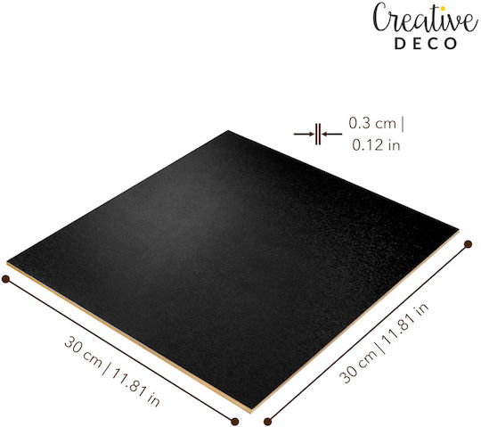 Creative Deco 10 X 30x30cm Black MDF Board 300 X 300 X 3 mm MDF Boards DIY Crafts Ideal Pyrography Laser Cutting Modeling Milling CNC Plotter Jigsaw