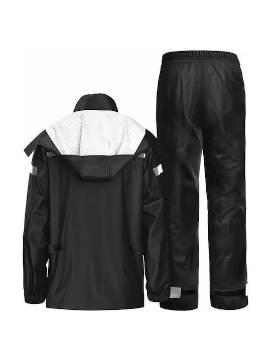Motowolf MDL0401 Ανδρικό Αδιάβροχο Σετ Παντελόνι και Μπουφάν Μηχανής Μαύρο Χρώμα Motowolf MDL0401 Ανδρικό Αδιάβροχο Σετ Παντελόνι και Μπουφάν Μηχανής Μαύρο Χρώμα