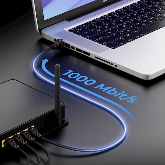 DeleyCON U/UTP Cat.6 Ethernet Network Cable Outdoor 2m Black