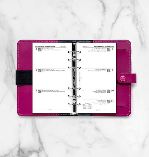 Filofax Weekly Diary Refill Personal 2026