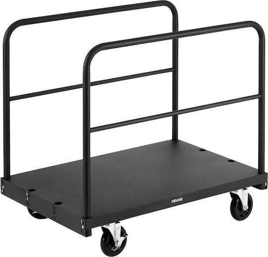 Vevor Καρότσι Μεταφοράς για Φορτίο Βάρους έως 816kg σε Μαύρο Χρώμα