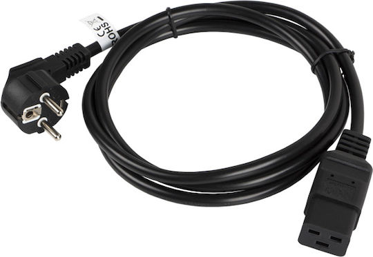 Lanberg IEC C19 / IEC C20 / Schuko - IEC C19 / IEC C20 / Schuko / IEC 320 Cable 1.8m Μαύρο CA-C19C-10CC-0018-BK