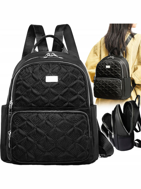 De piele Geantă de damă Rucsac Neagră