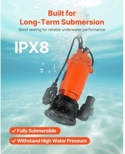 Vevor Pump Submersible Pump Motor 2hp QSWNBZT1500WIZ4F4001V2