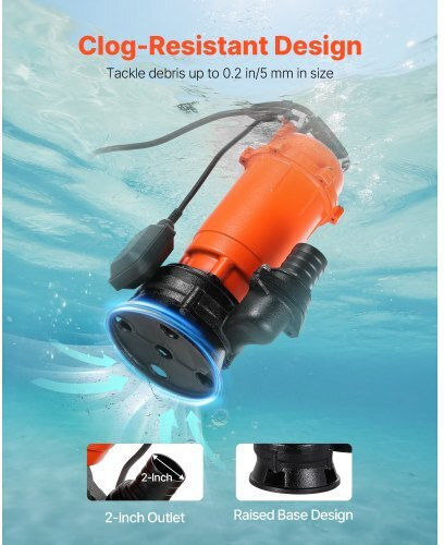 Vevor Pump Submersible Pump Motor 2hp QSWNBZT1500WIZ4F4001V2