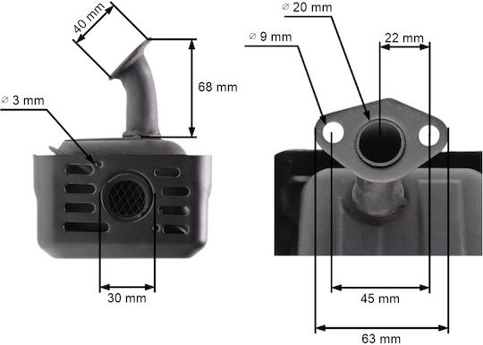 Generator Muffler Motor-cultivator Honda Gx 110 Gx 160 Motor Pump Protection