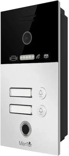 Kit Video Interfon Fără Fir Wifi 2 Familii Mentor Sykt088b 7 Inch Ahd 2mp 24v 2 Fire 5în1 Negru