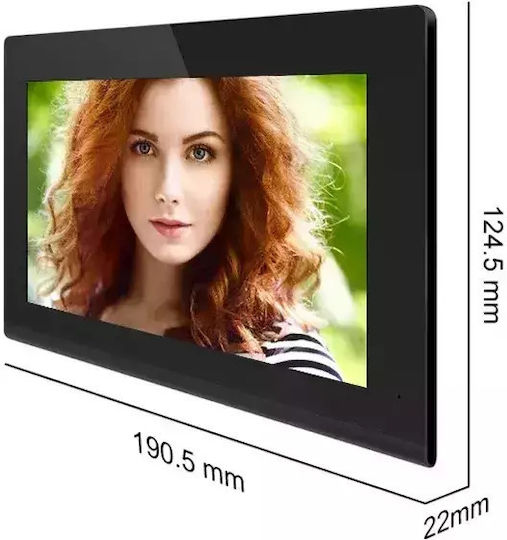 Kit Video Interfon Wi-Fi 1 Familie Mentor Sykt087b 7 Inch Ahd 2mp 24v 2 Fire 5in1 Negru