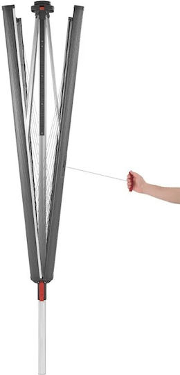 Vileda Sunrise Folding Floor Clothes Drying Rack for Garden Stainless Steel with Hanging Length 50m