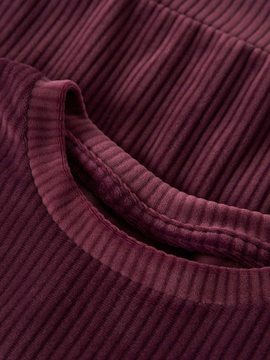 Kids' Shirt Long Sleeve Bordeaux Name