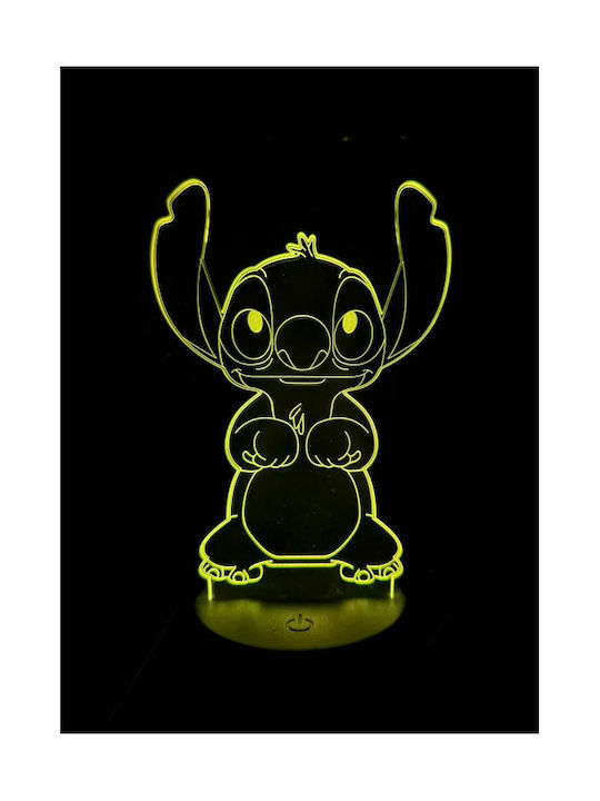 Lumini LED Lampă decorativă pentru copii Stitch Negru 19εκ.