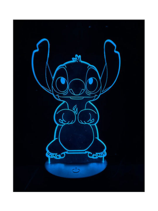 Lumini LED Lampă decorativă pentru copii Stitch Negru 19εκ.